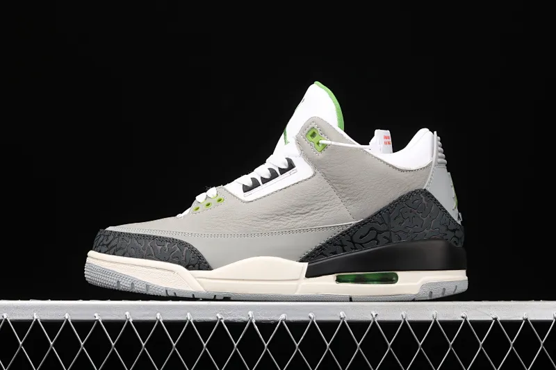 All categories Air Jordan Jordan series basketball shoes Air Jordan 3 Air Jordan 3 Retro "Chlorophyll" AJ3 Joe 3 Chlorophyll Gray Green Manuscript 136064-006
